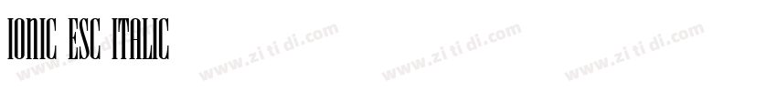 Ionic ESc Italic字体转换